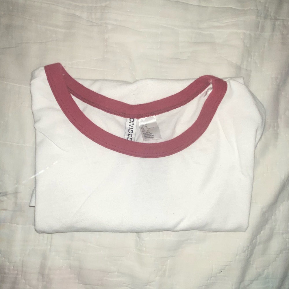 A plain white tee